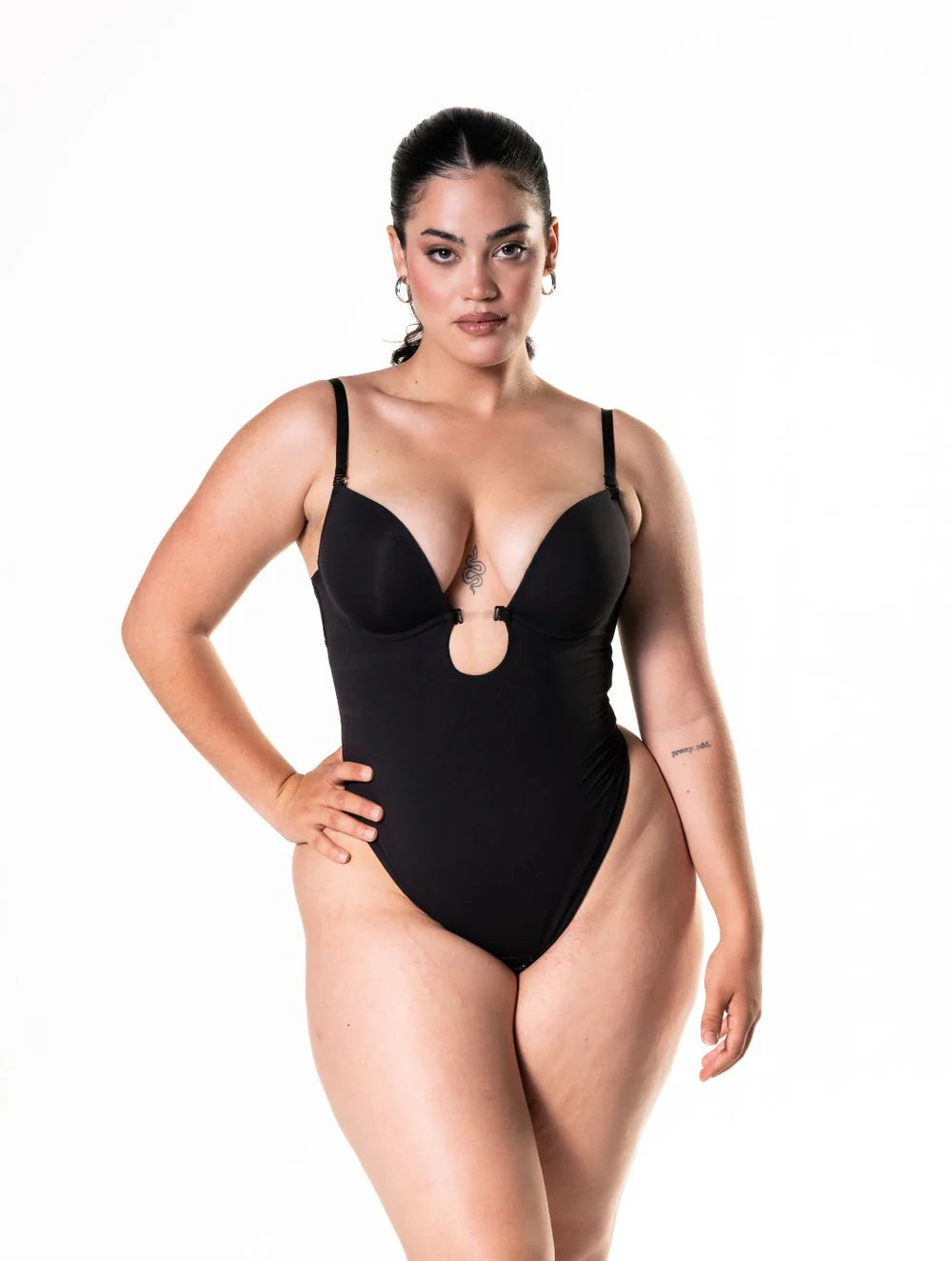 Plunge Shapewear Snatched Thong Bodysuit