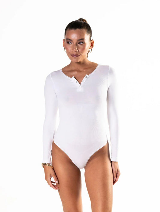 Seamless Long Sleeve Thong Snatched Bodysuit