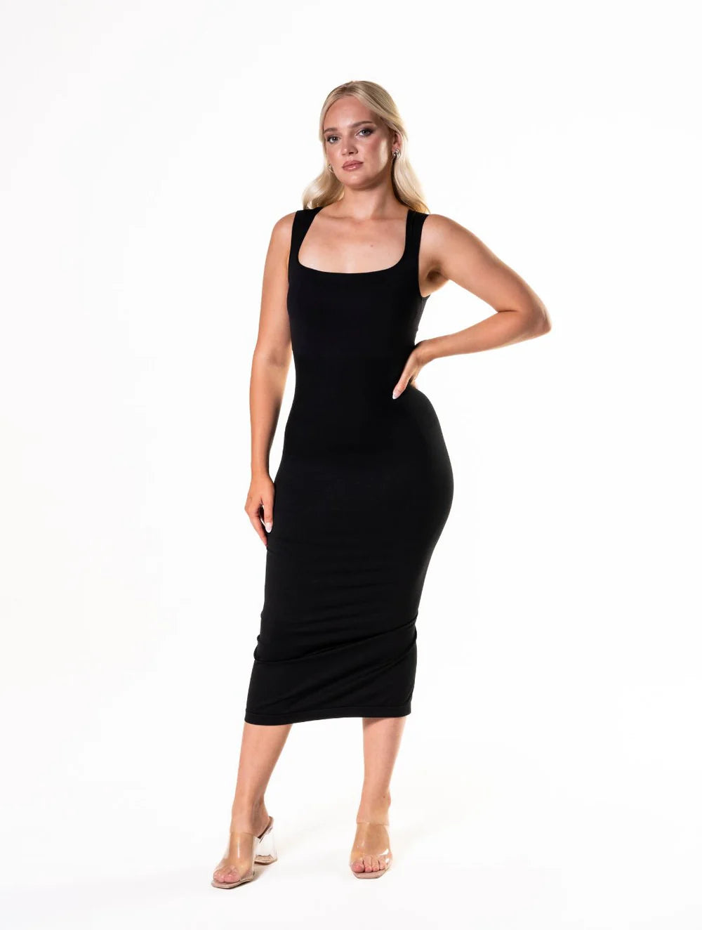 Square Neck Shapewear Snatched Dress