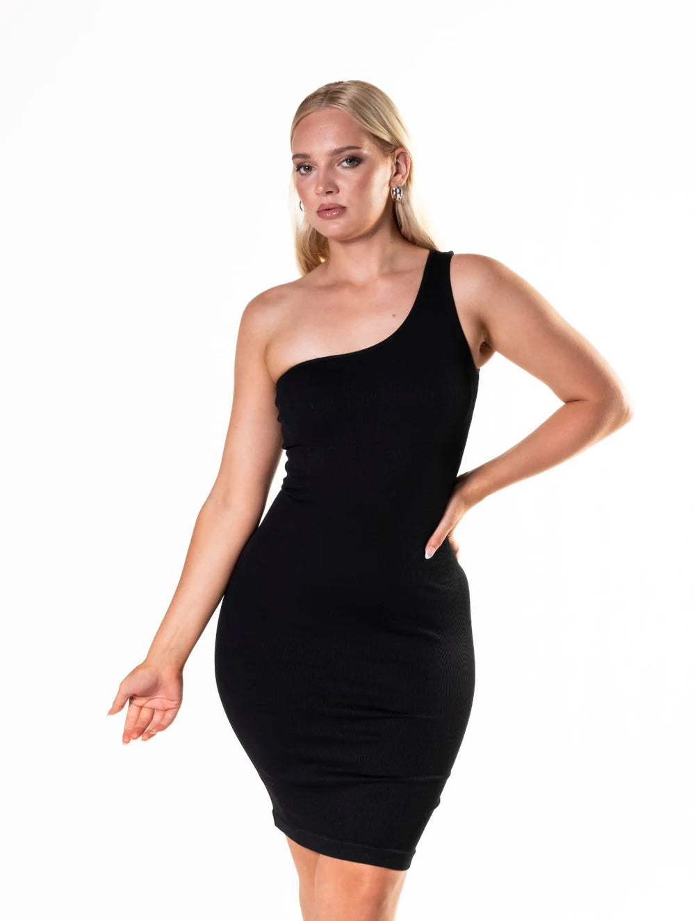 One Shoulder Shapewear Mini Snatched Dress