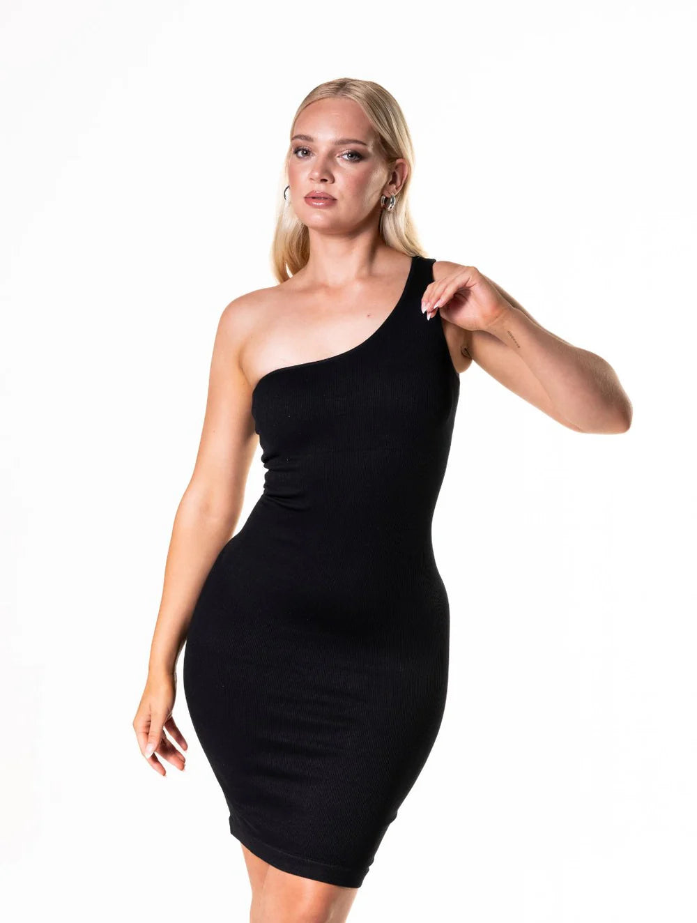 One Shoulder Shapewear Mini Snatched Dress