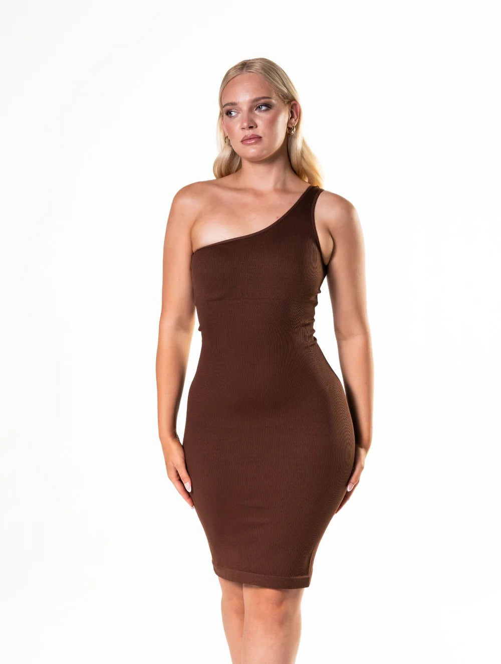 One Shoulder Shapewear Mini Snatched Dress