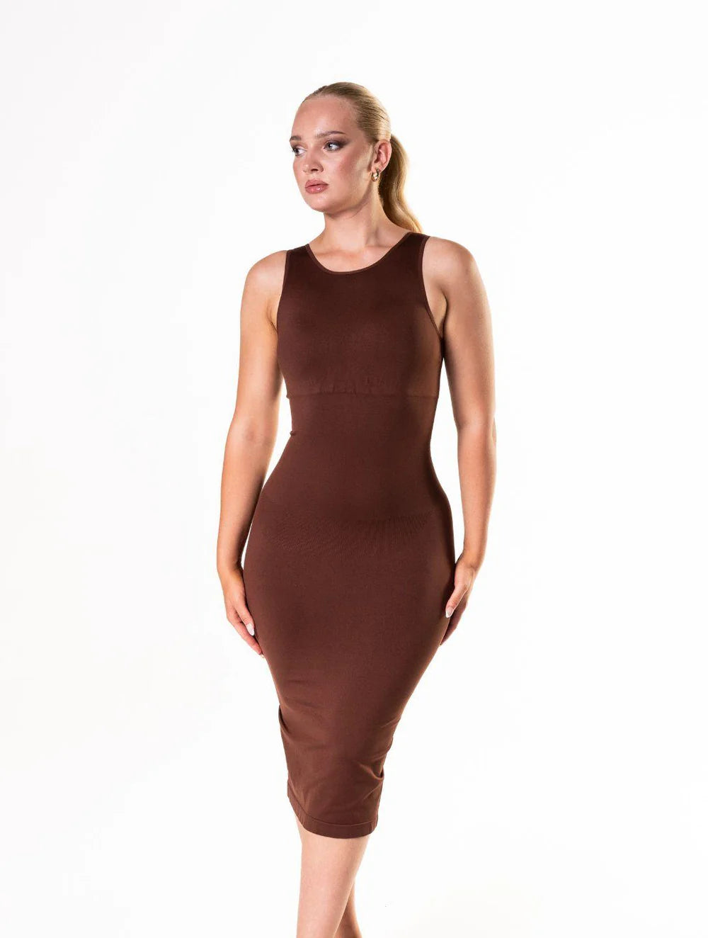 Sleeveless Shapewear Maxi Snatched Dress