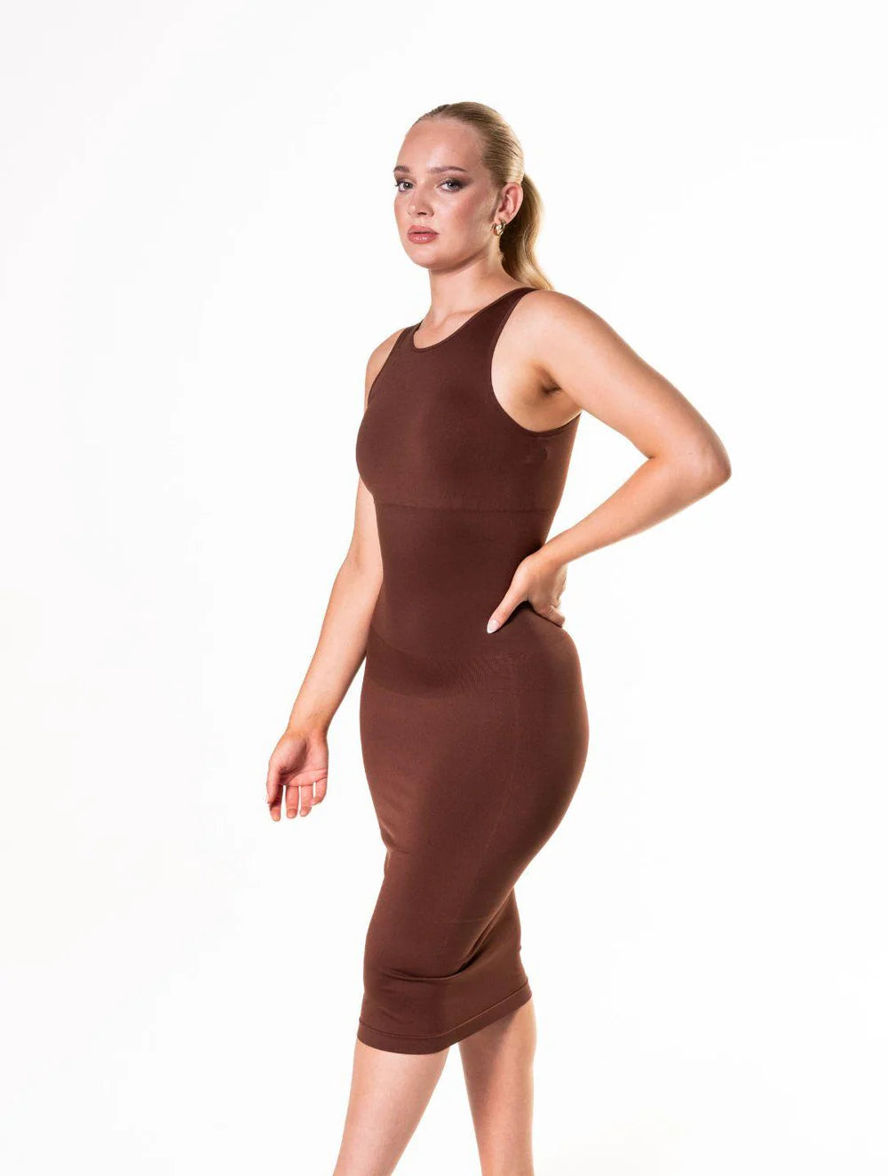 Sleeveless Shapewear Maxi Snatched Dress