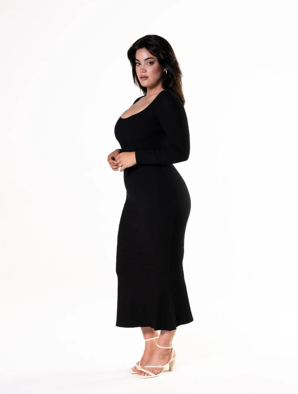 Shapewear Long Sleeve Snatched Dress